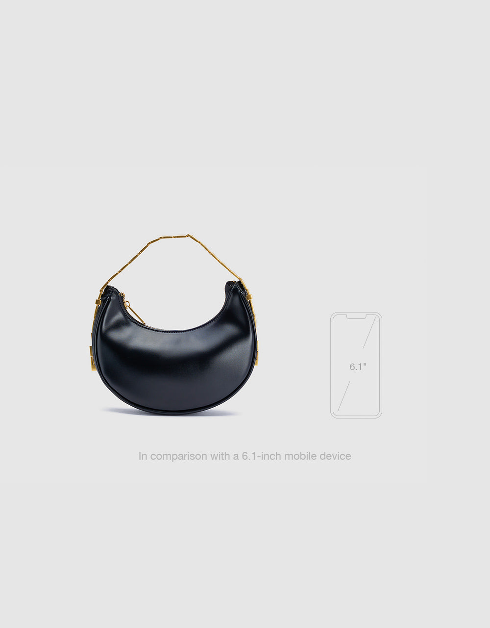 Faux Leather Baguette Bag