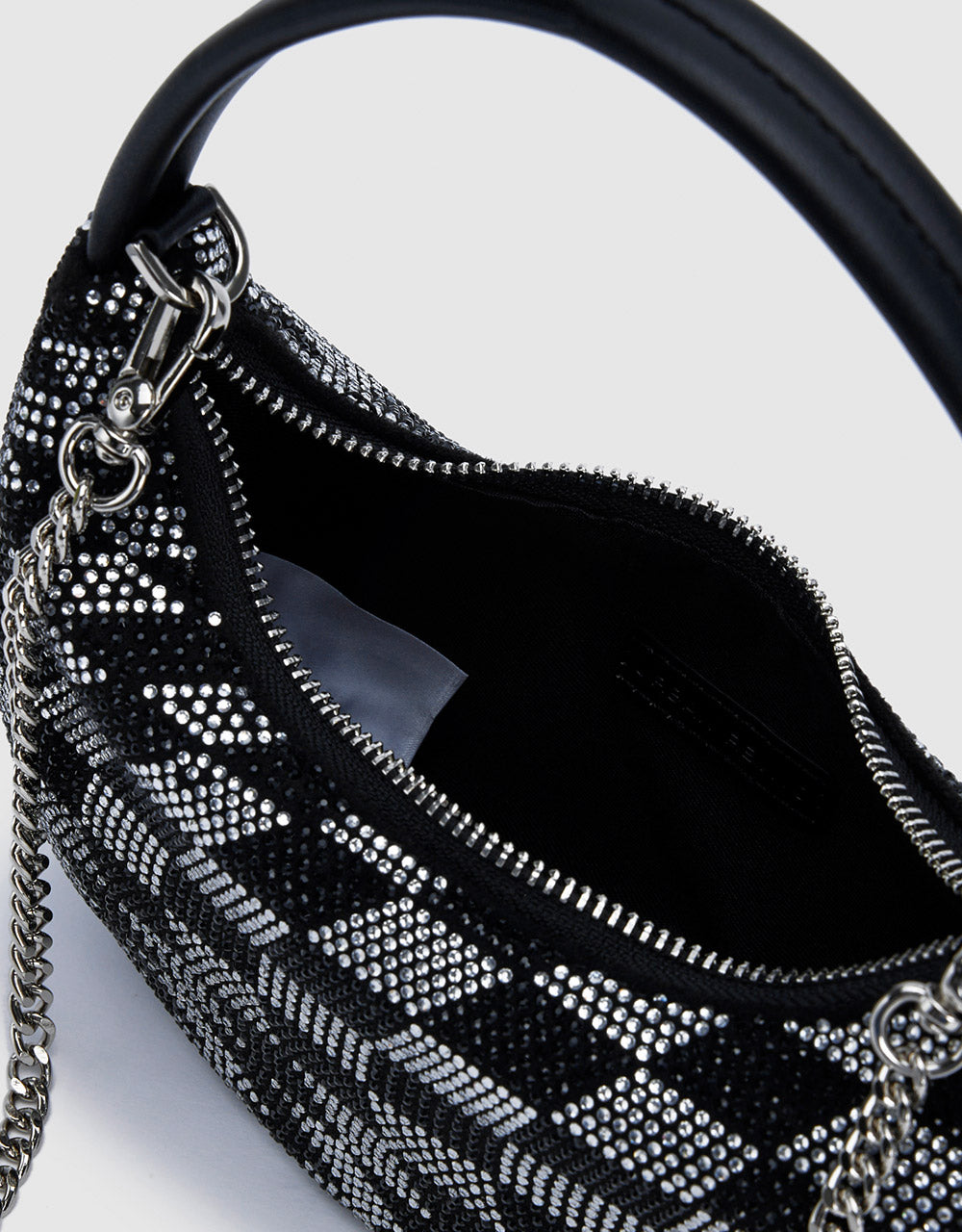 Checkered Baguette Bag