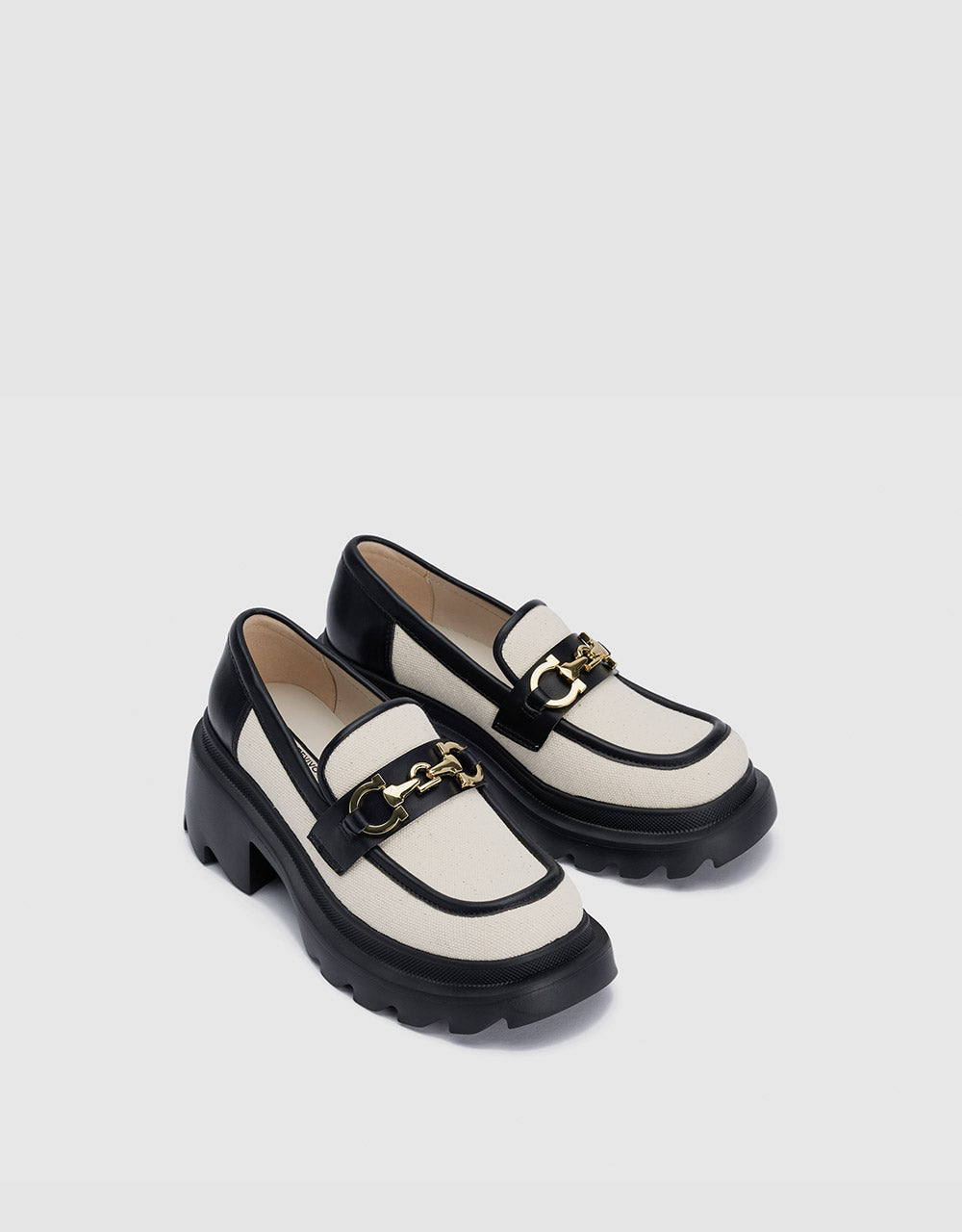 Buckle Platform Loafers