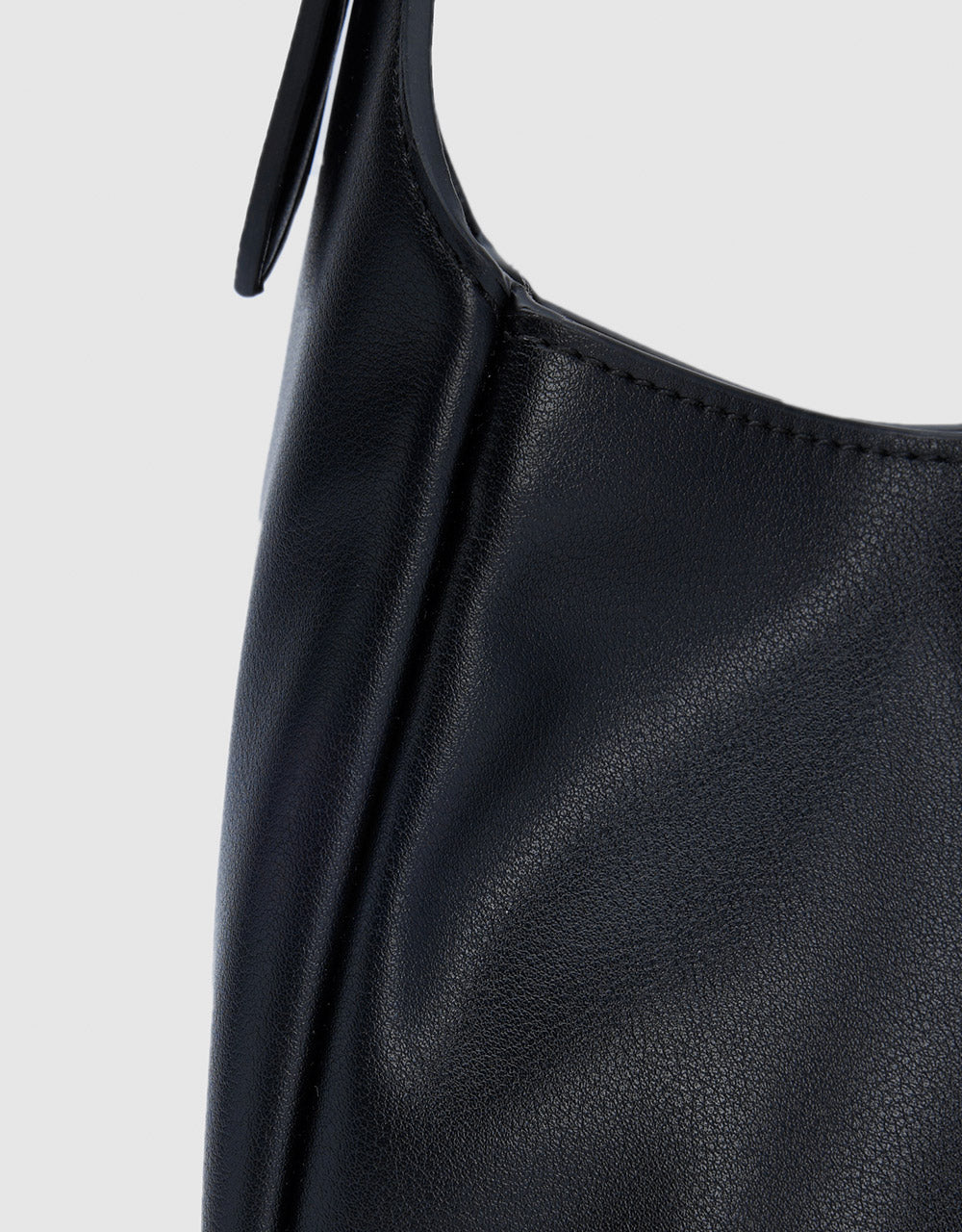 Faux Leather Baguette Bag