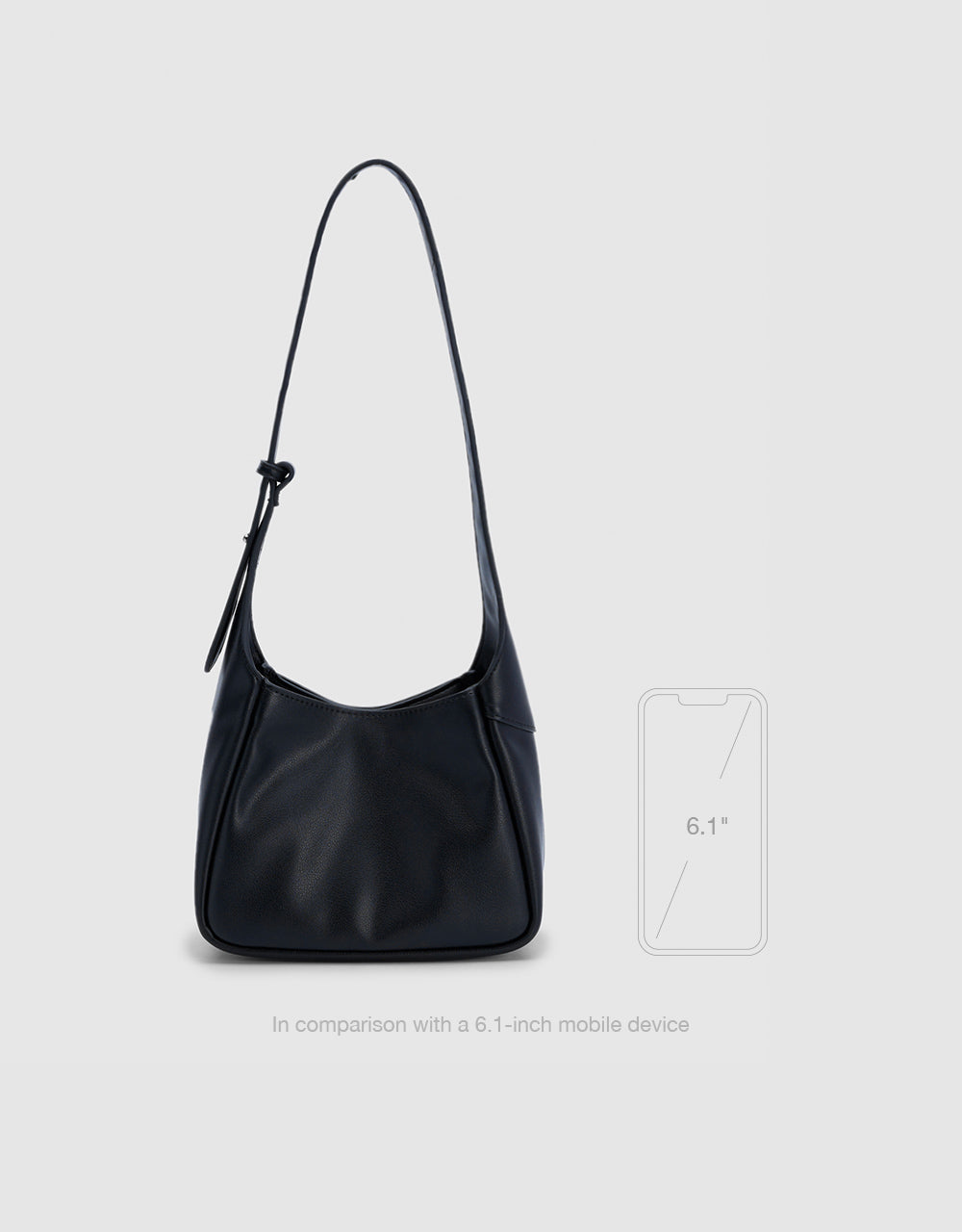 Faux Leather Baguette Bag