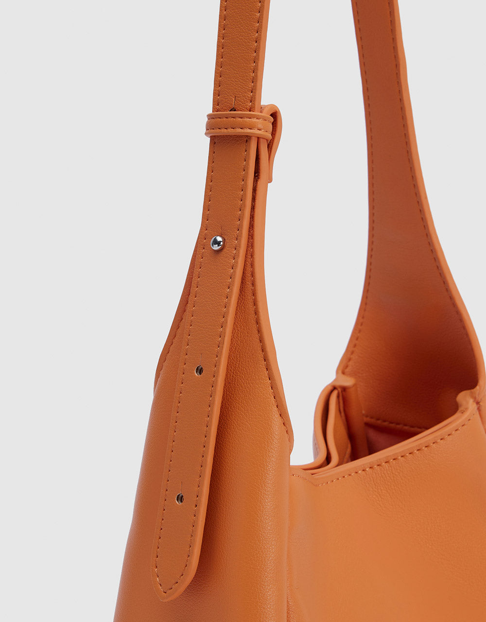 Faux Leather Baguette Bag