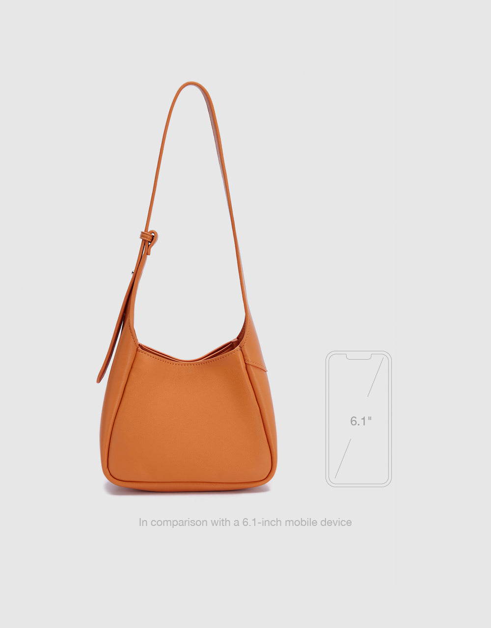 Faux Leather Baguette Bag