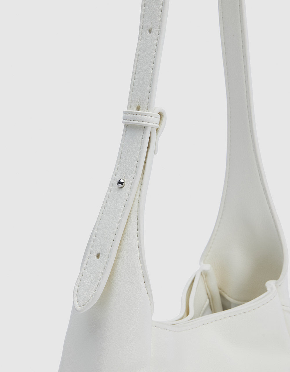Faux Leather Baguette Bag