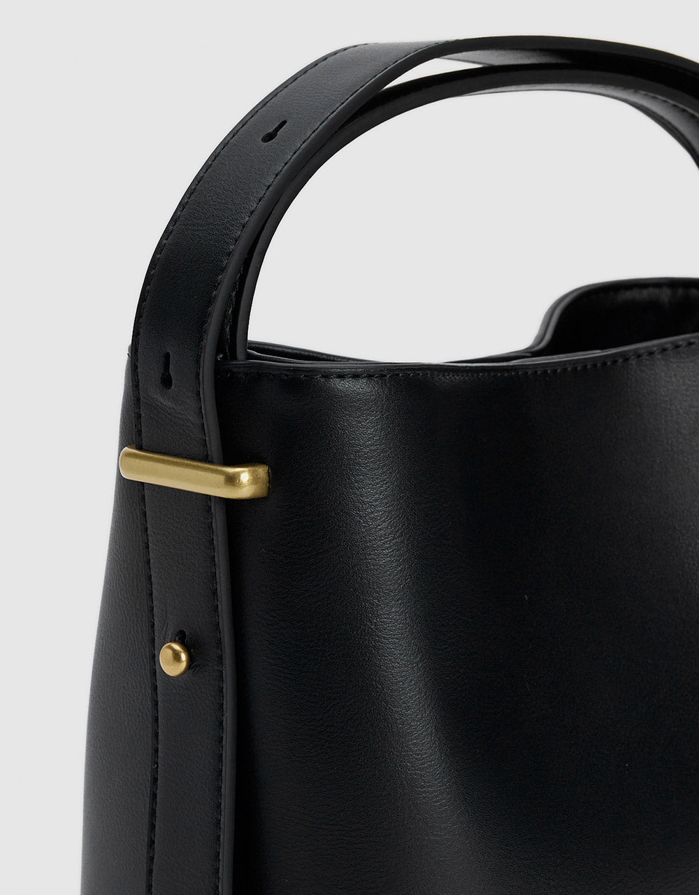 Faux Leather Bucket Bag