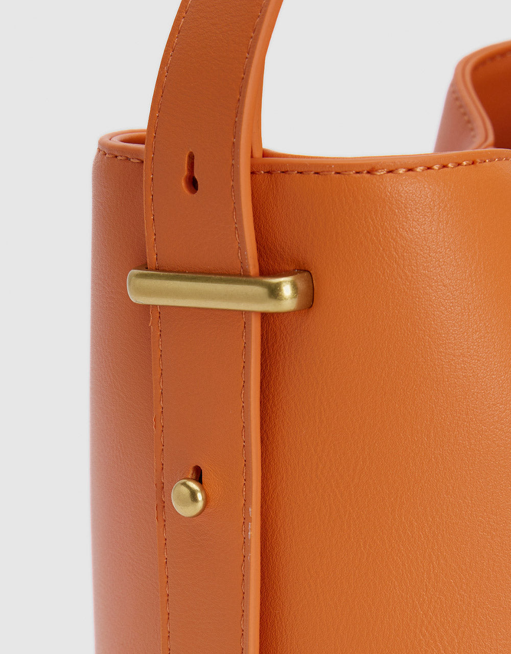 Faux Leather Bucket Bag