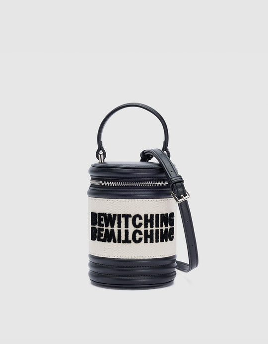 Contrast Letter Bucket Bag