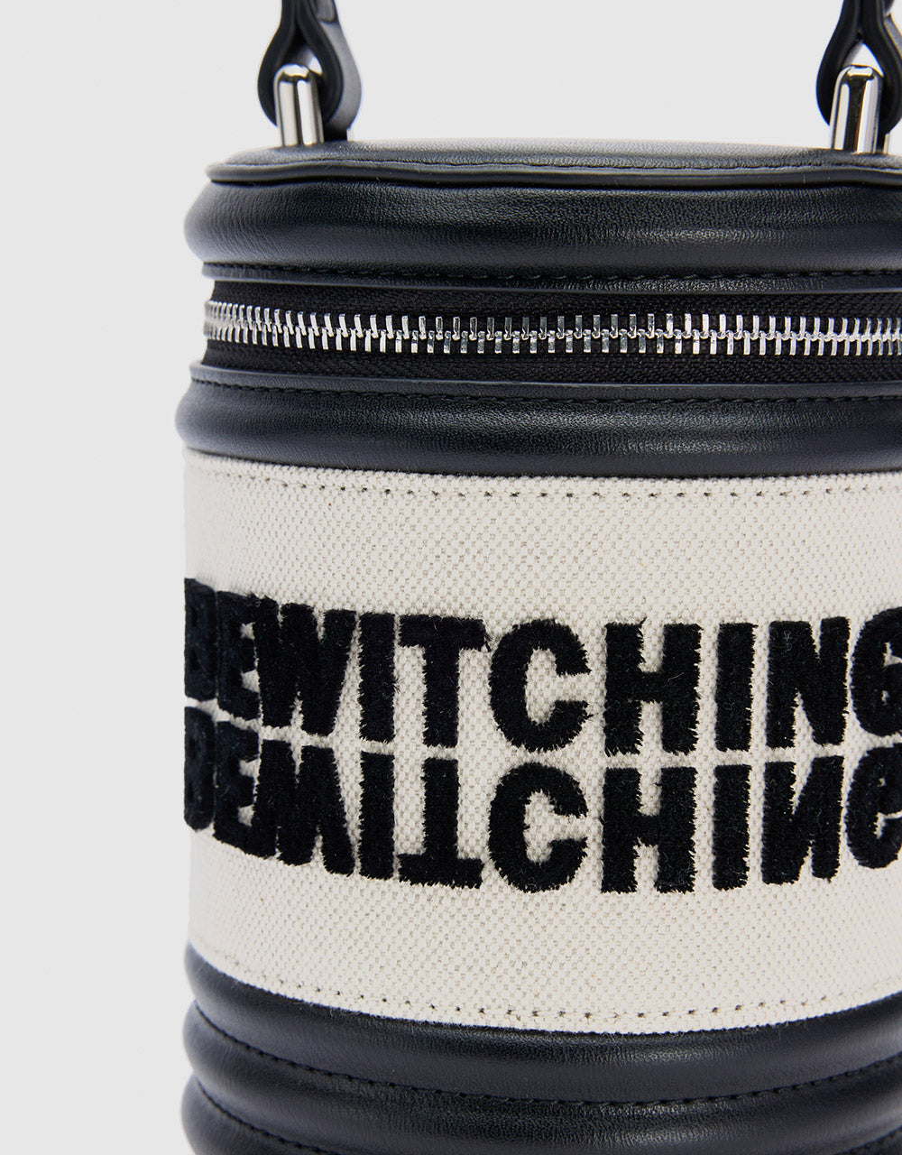 Contrast Letter Bucket Bag