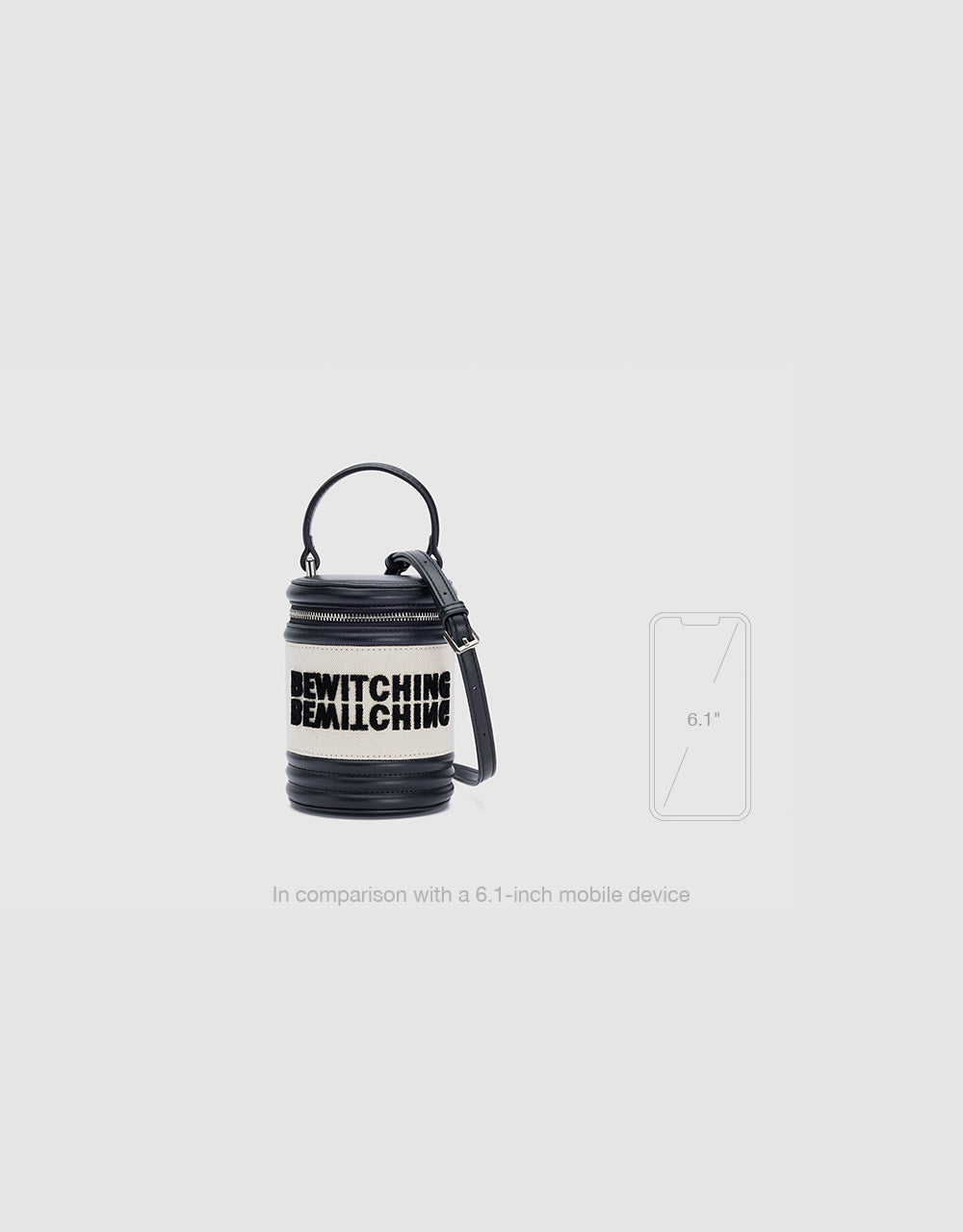 Contrast Letter Bucket Bag