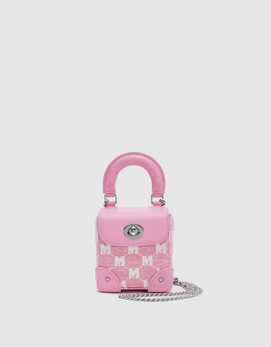 Contrast Fabric Mini Bag