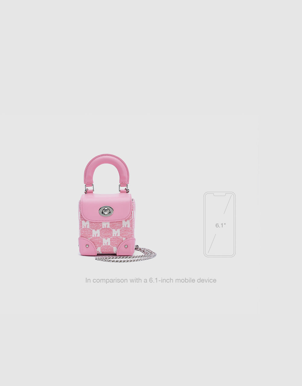 Contrast Fabric Mini Bag
