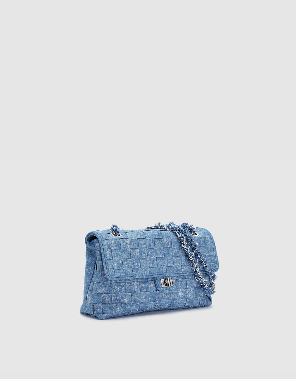 Checkered Denim Bag
