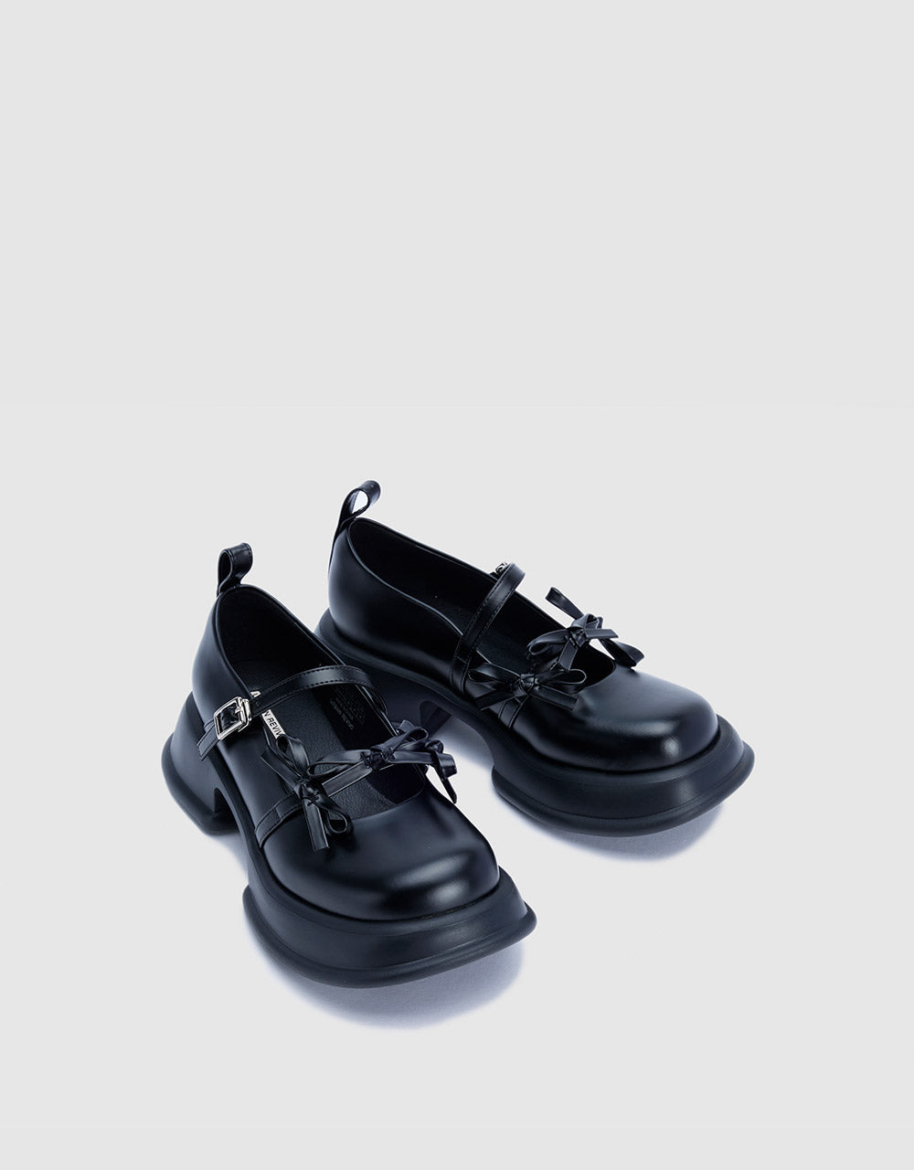 Platform Mary Janes With Bow