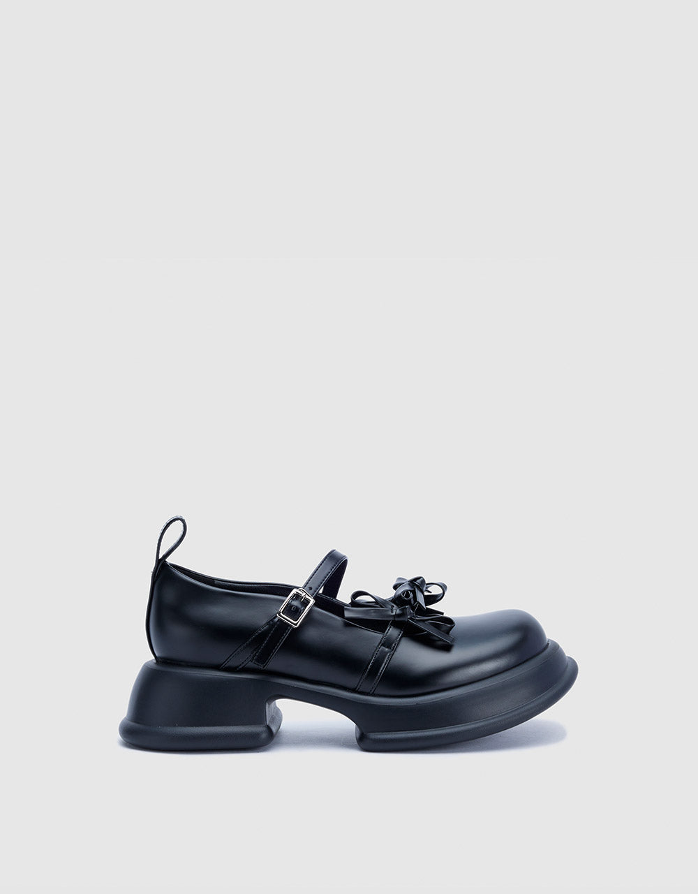 Platform Mary Janes With Bow