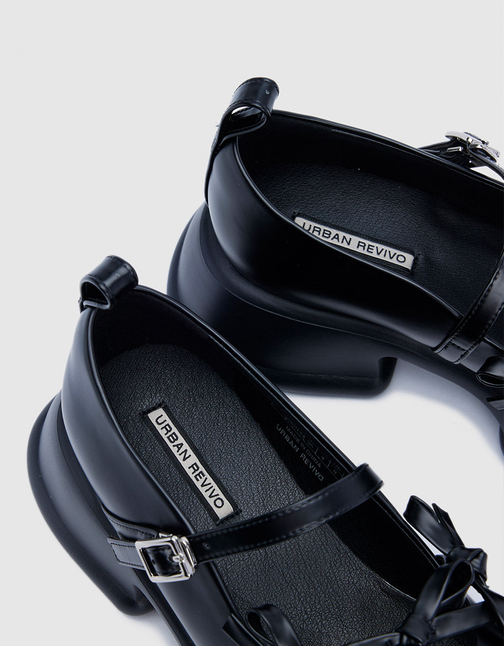 Platform Mary Janes With Bow