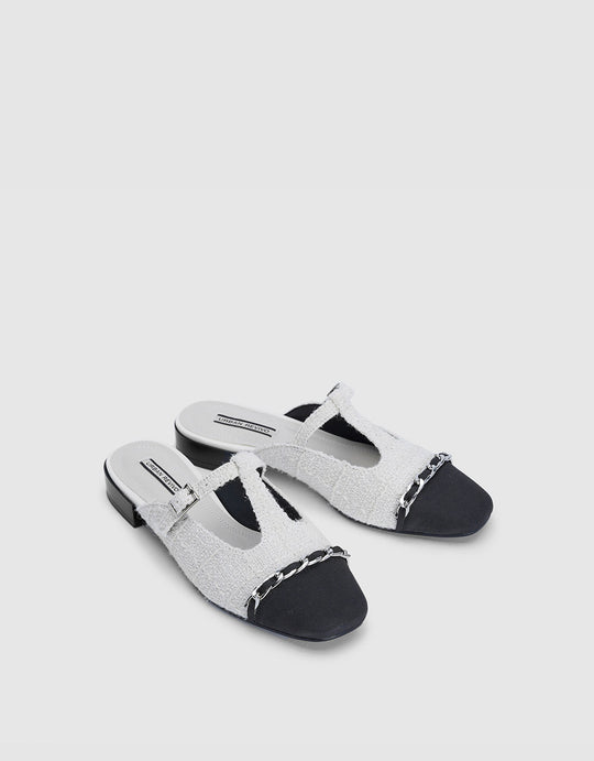 Contrast Mules With Chain