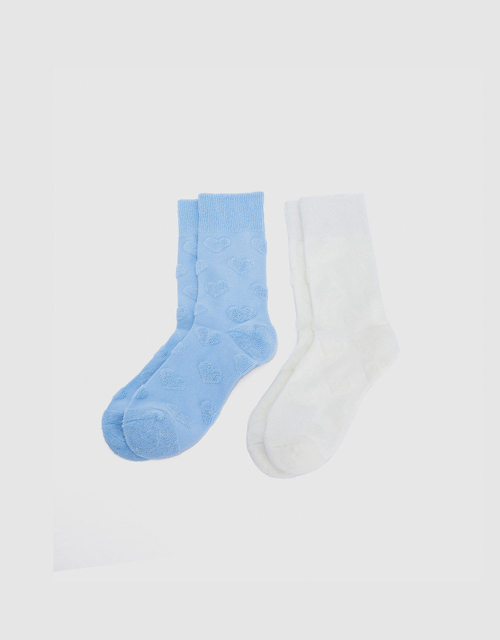 2-Pack Of Heart Detail Socks