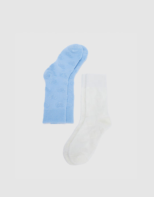 2-Pack Of Heart Detail Socks