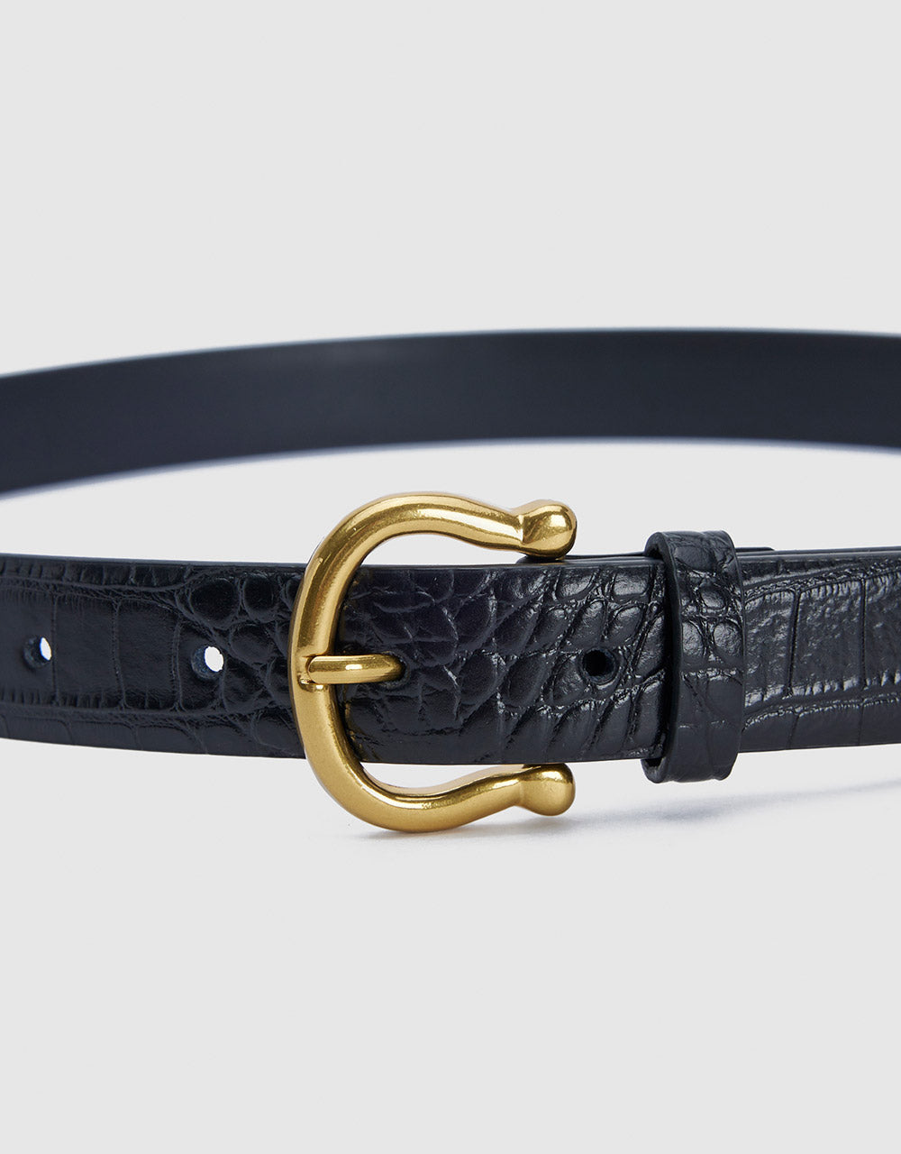 Textured Faux Leather Belt