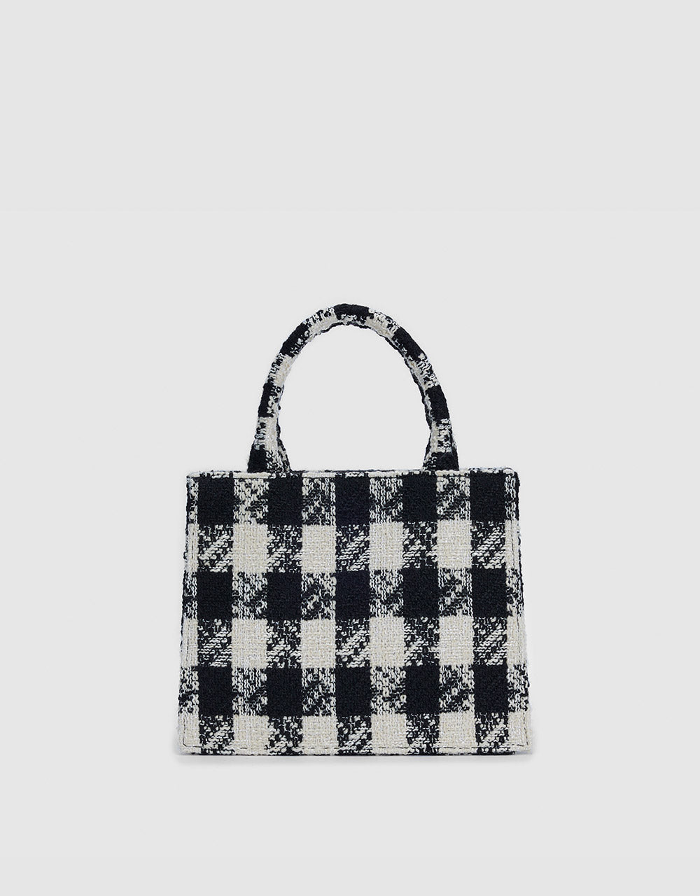 Checkered Tweed Handbag