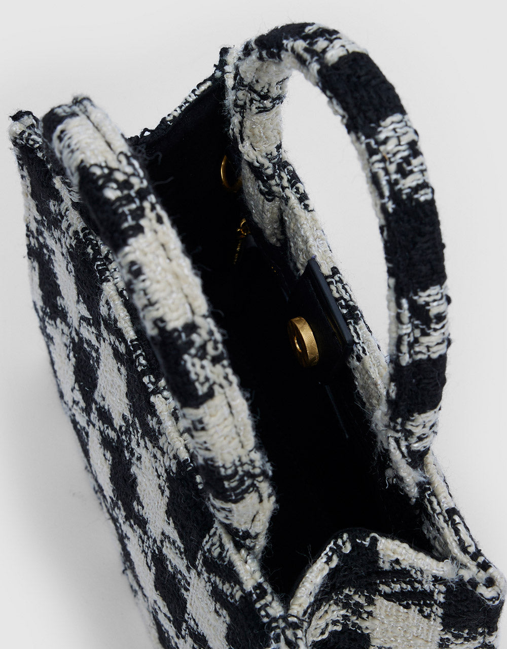 Checkered Tweed Handbag