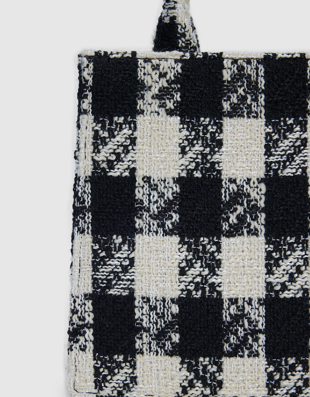 Checkered Tweed Handbag