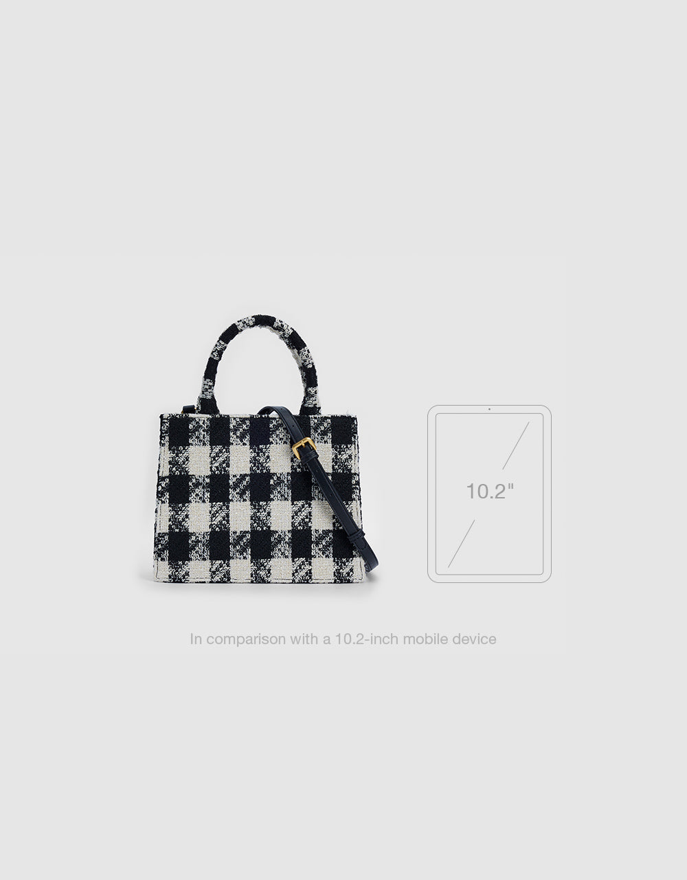 Checkered Tweed Handbag
