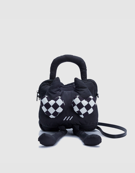 Checkered Detail Handbag