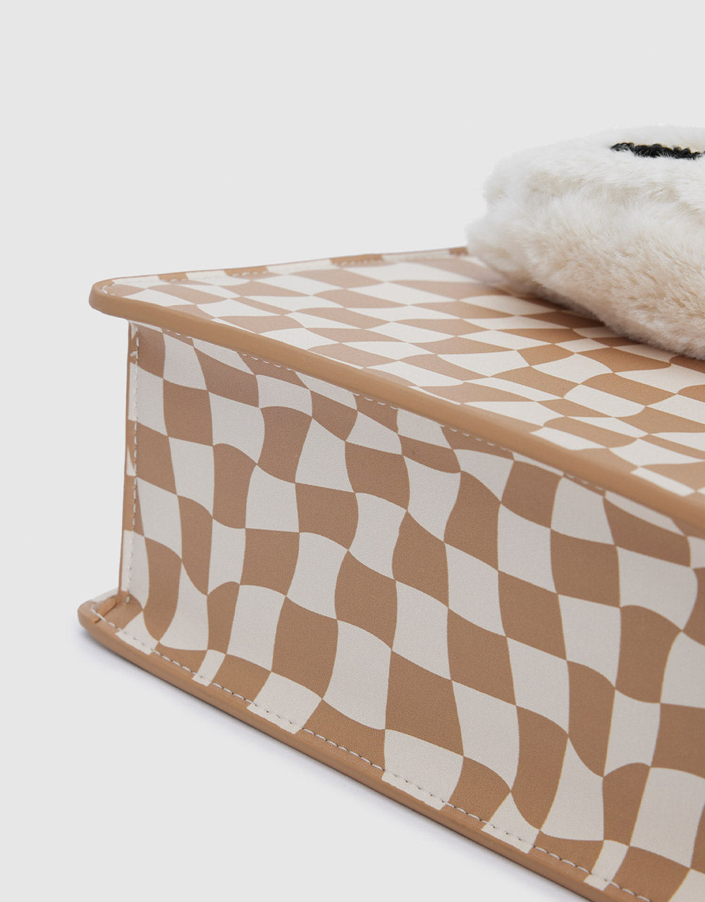 Checkered Handbag With Charm