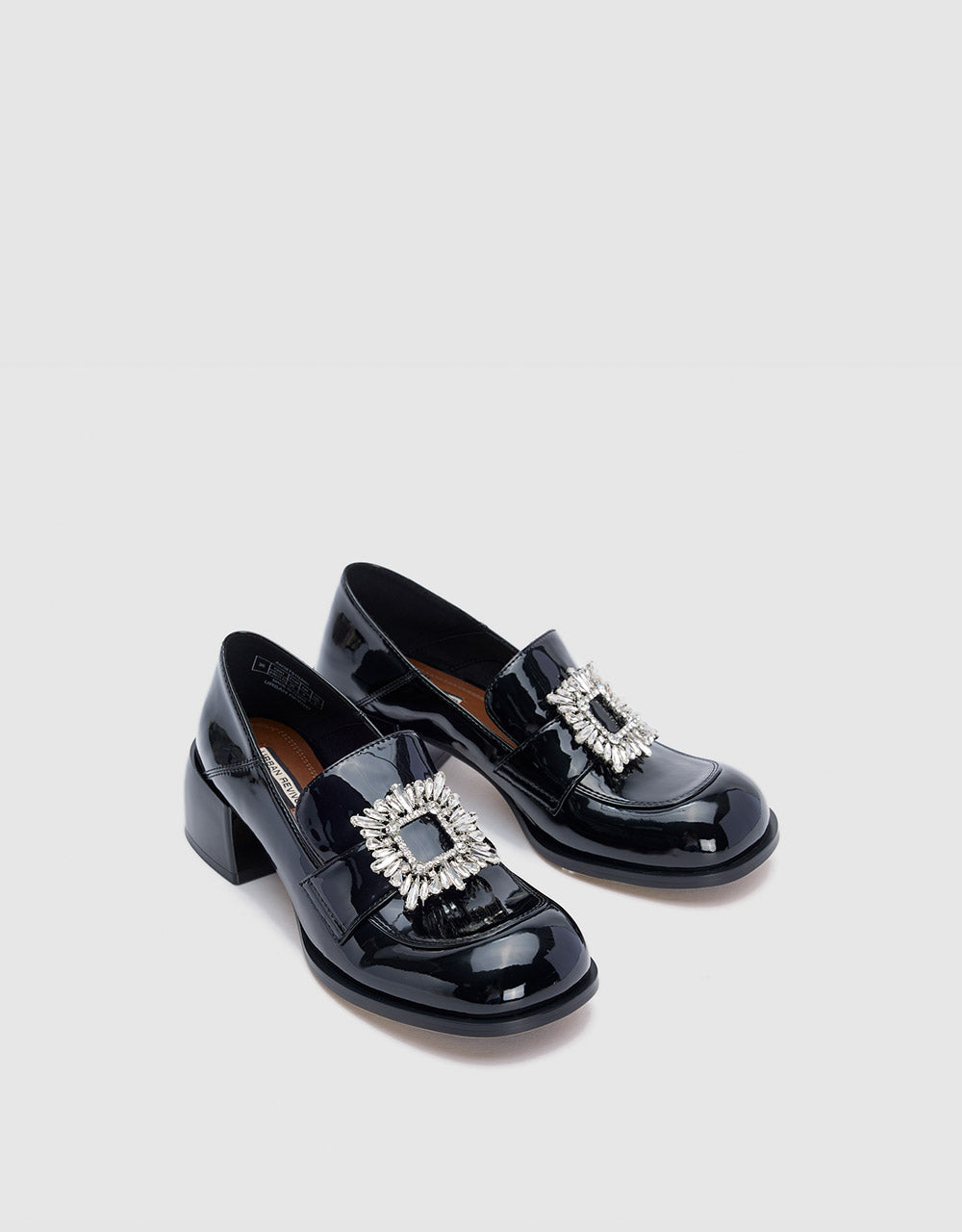 Buckled Faux Leather Loafers