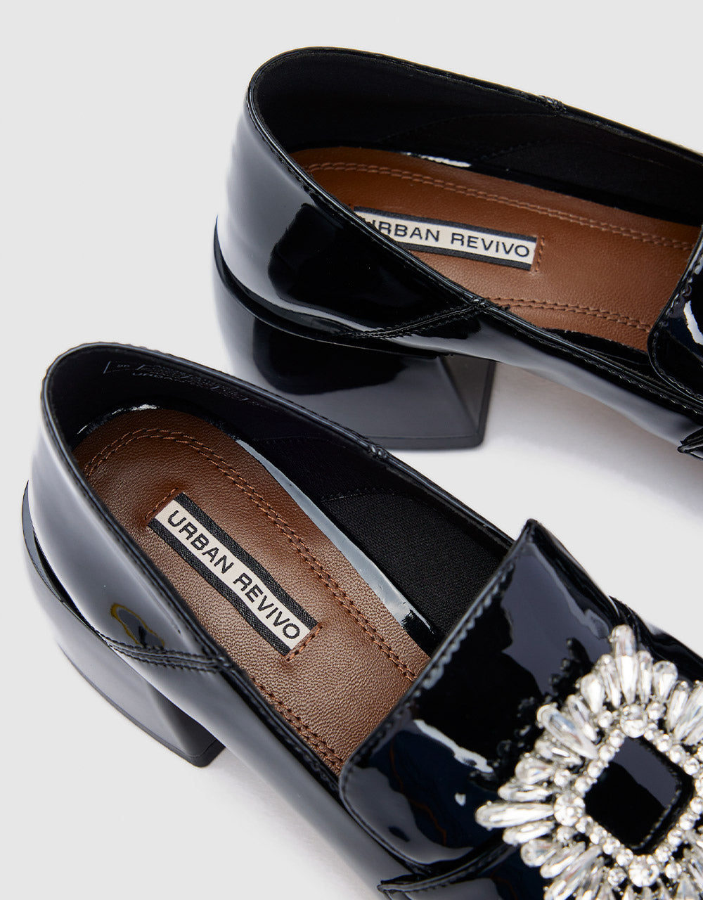Buckled Faux Leather Loafers