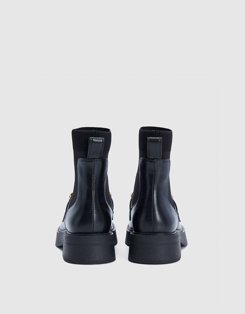 Metalic Buckle Sock Boots