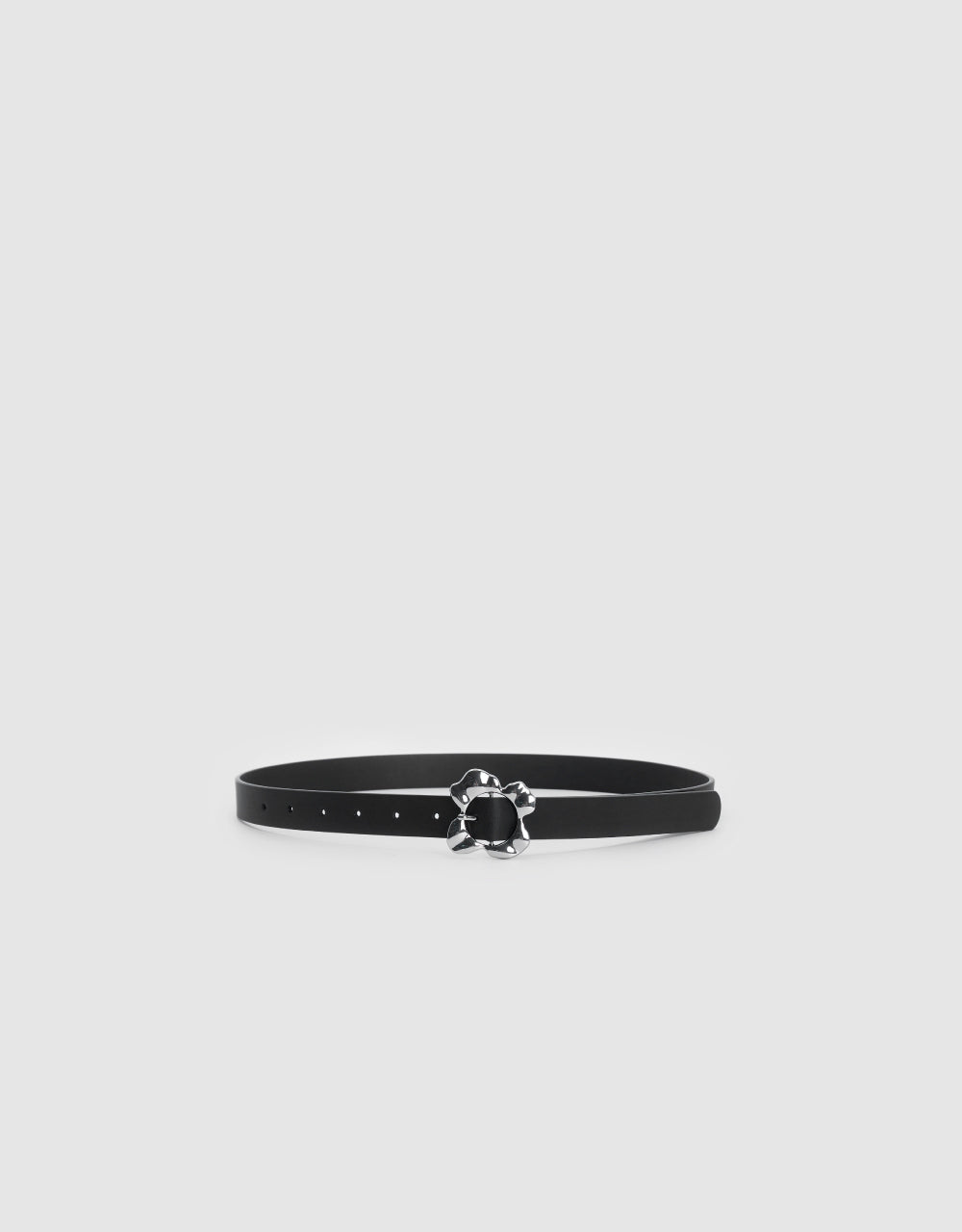 Flower Buckle Faux leather Belt