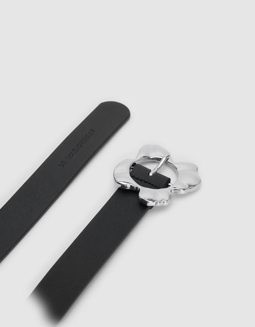Flower Buckle Faux leather Belt