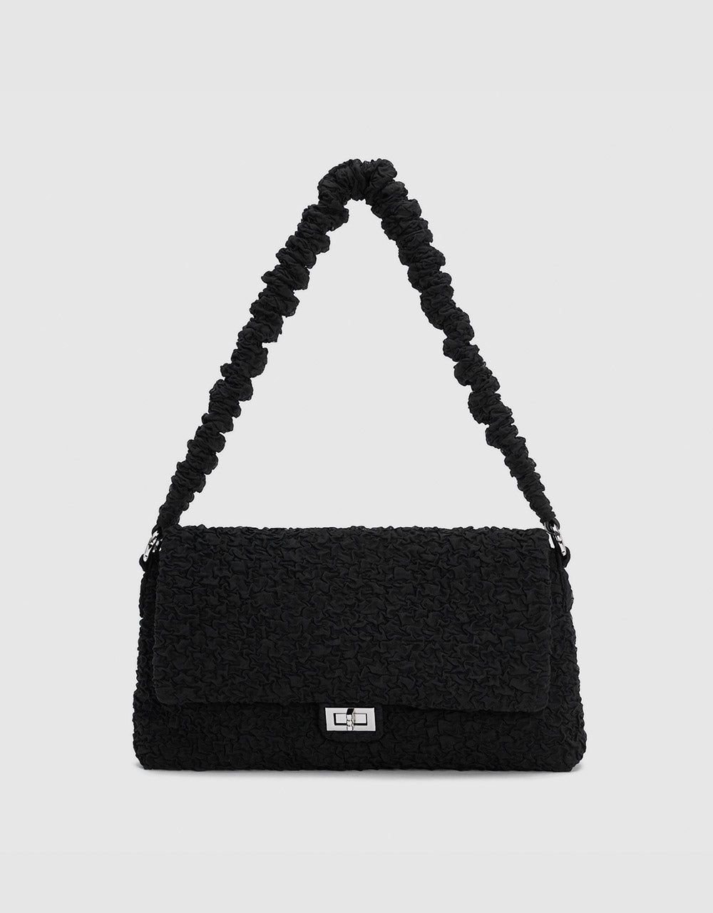 Textured Chiffon Shoulder Bag