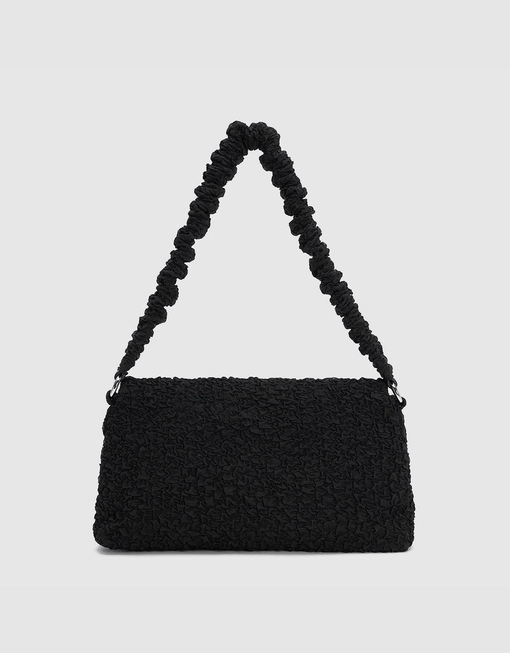 Textured Chiffon Shoulder Bag