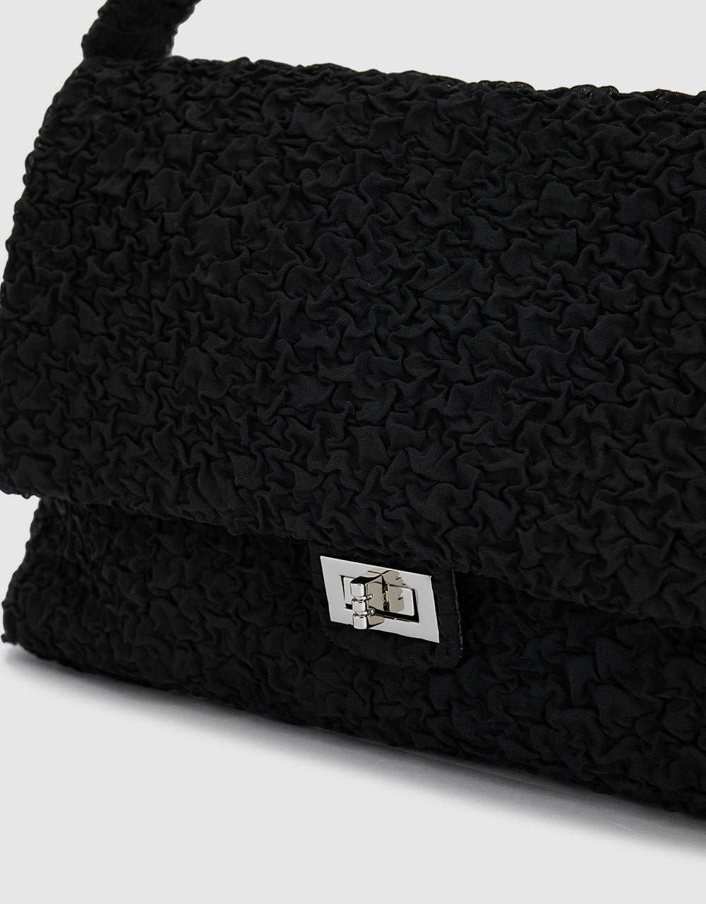 Textured Chiffon Shoulder Bag