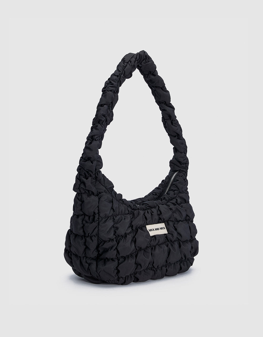 Ruched Baguette Bag