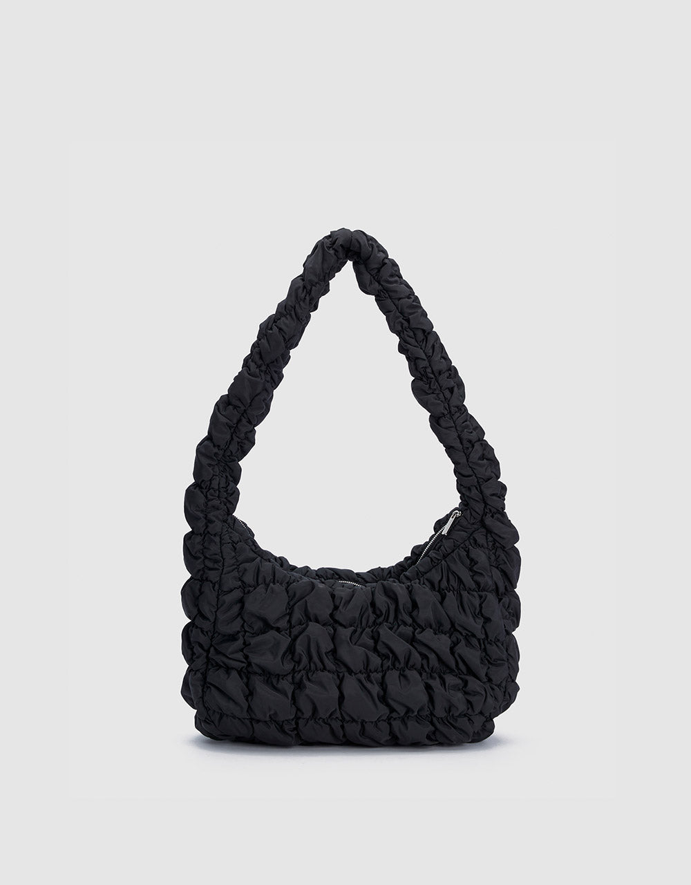 Ruched Baguette Bag