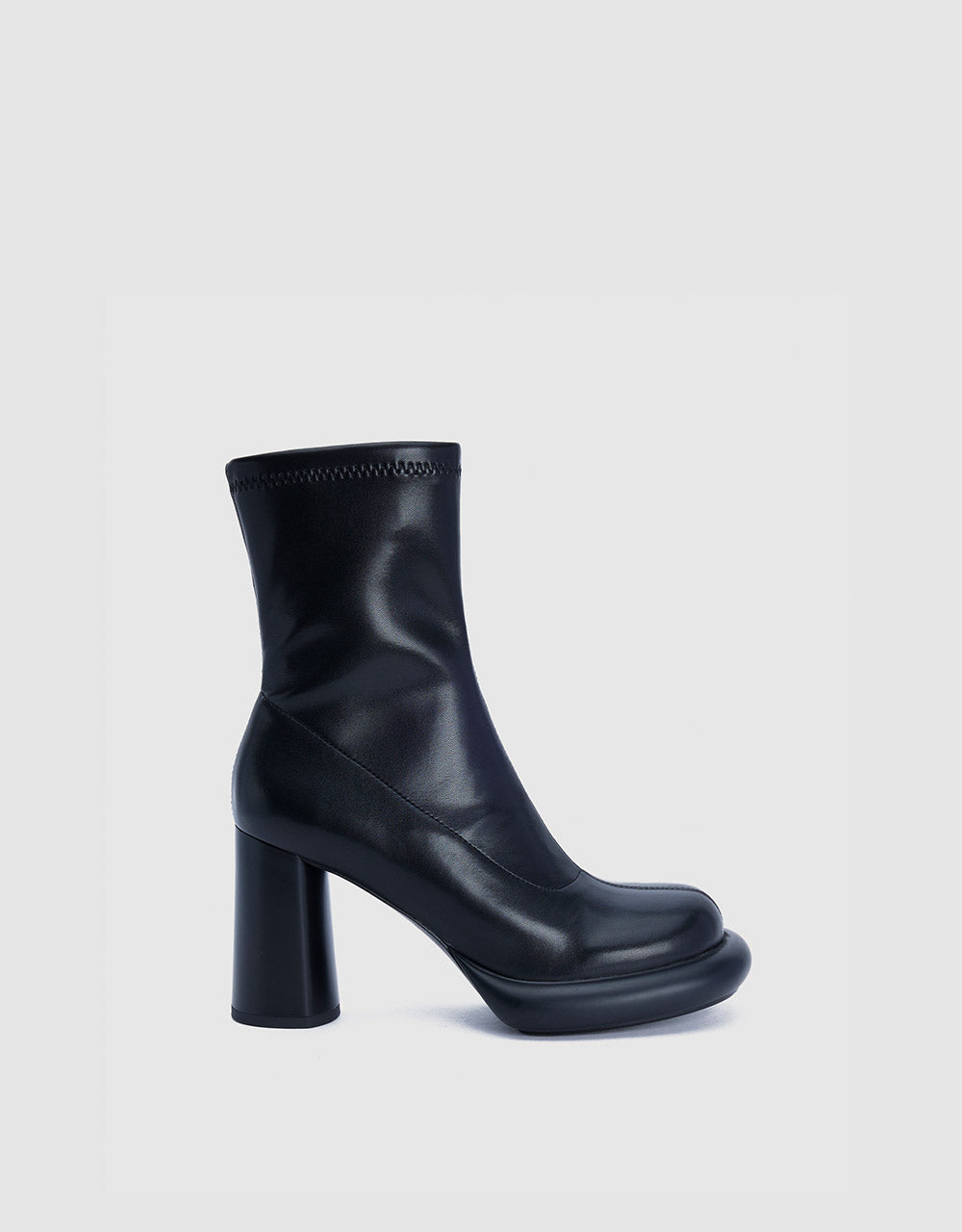 Faux Leather Heeled Boots