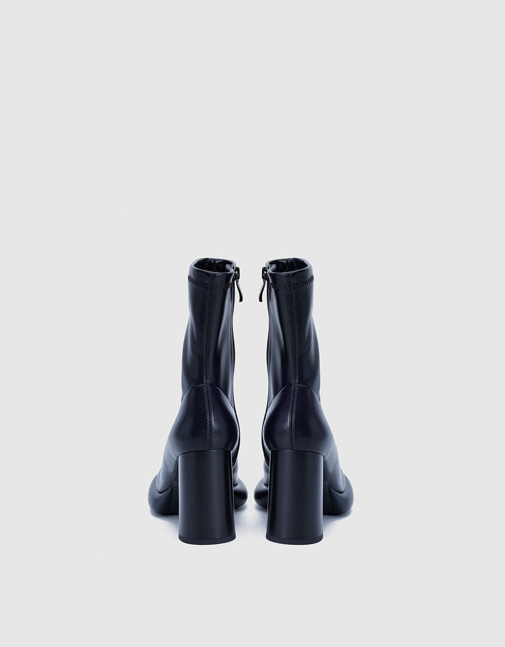 Faux Leather Heeled Boots