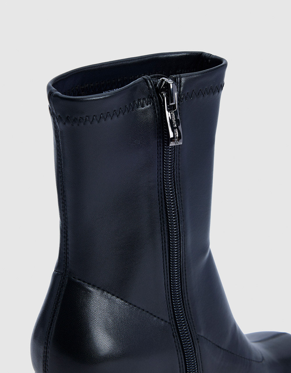 Faux Leather Heeled Boots