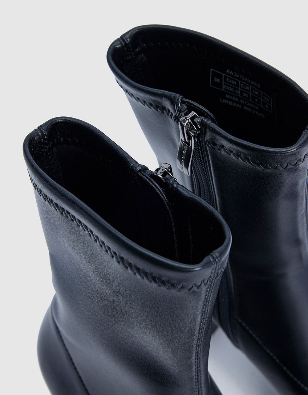 Faux Leather Heeled Boots
