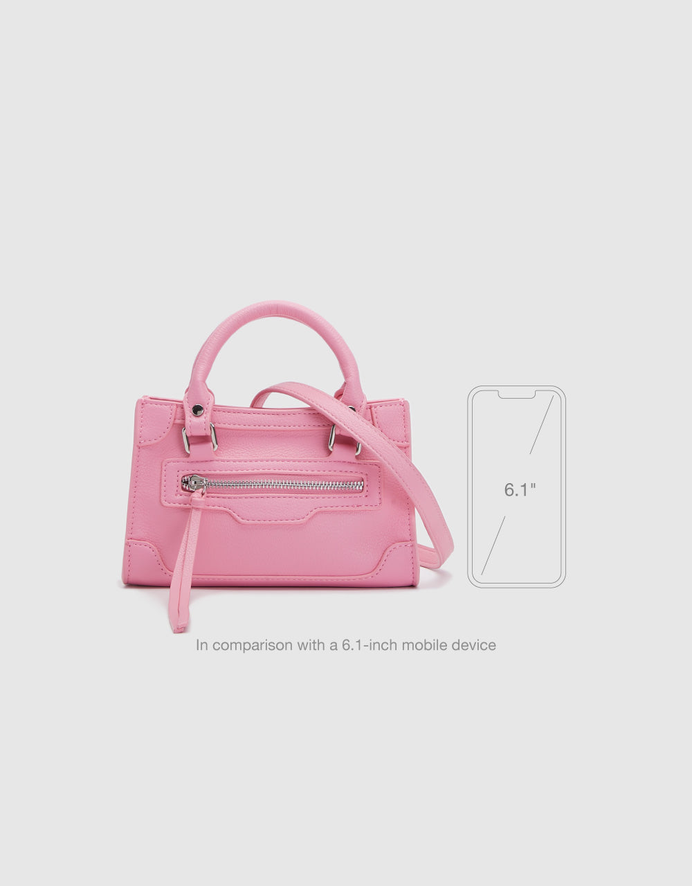 Zip Detail Shoulder Bag