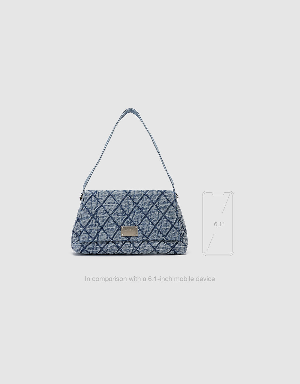 Quilted Denim Shoulder Bag