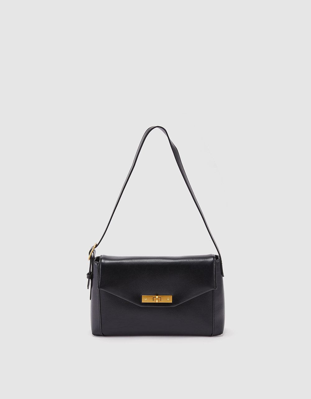 Faux Leather Flap Shoulder Bag