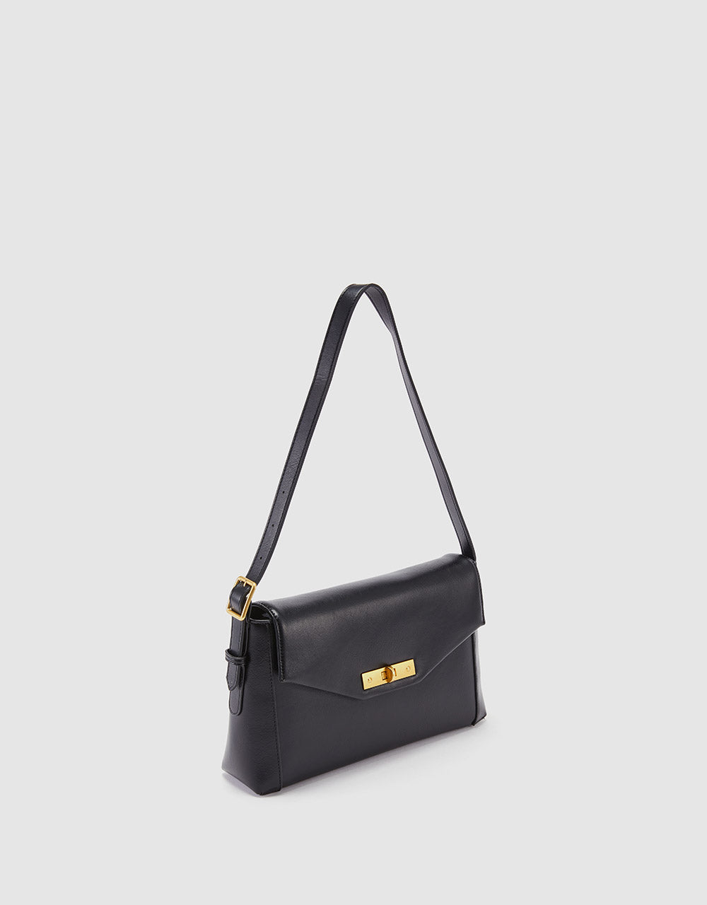 Faux Leather Flap Shoulder Bag