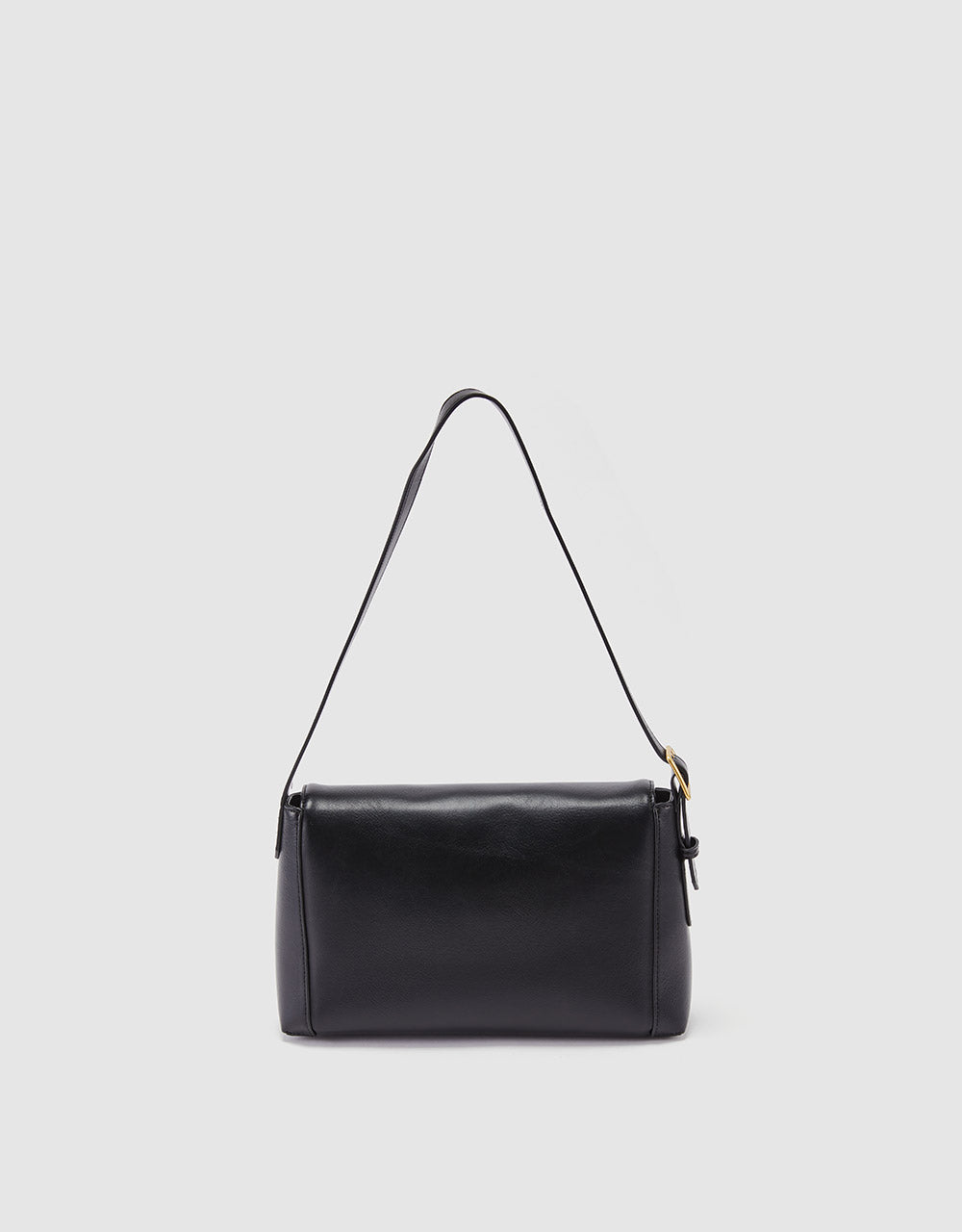Faux Leather Flap Shoulder Bag