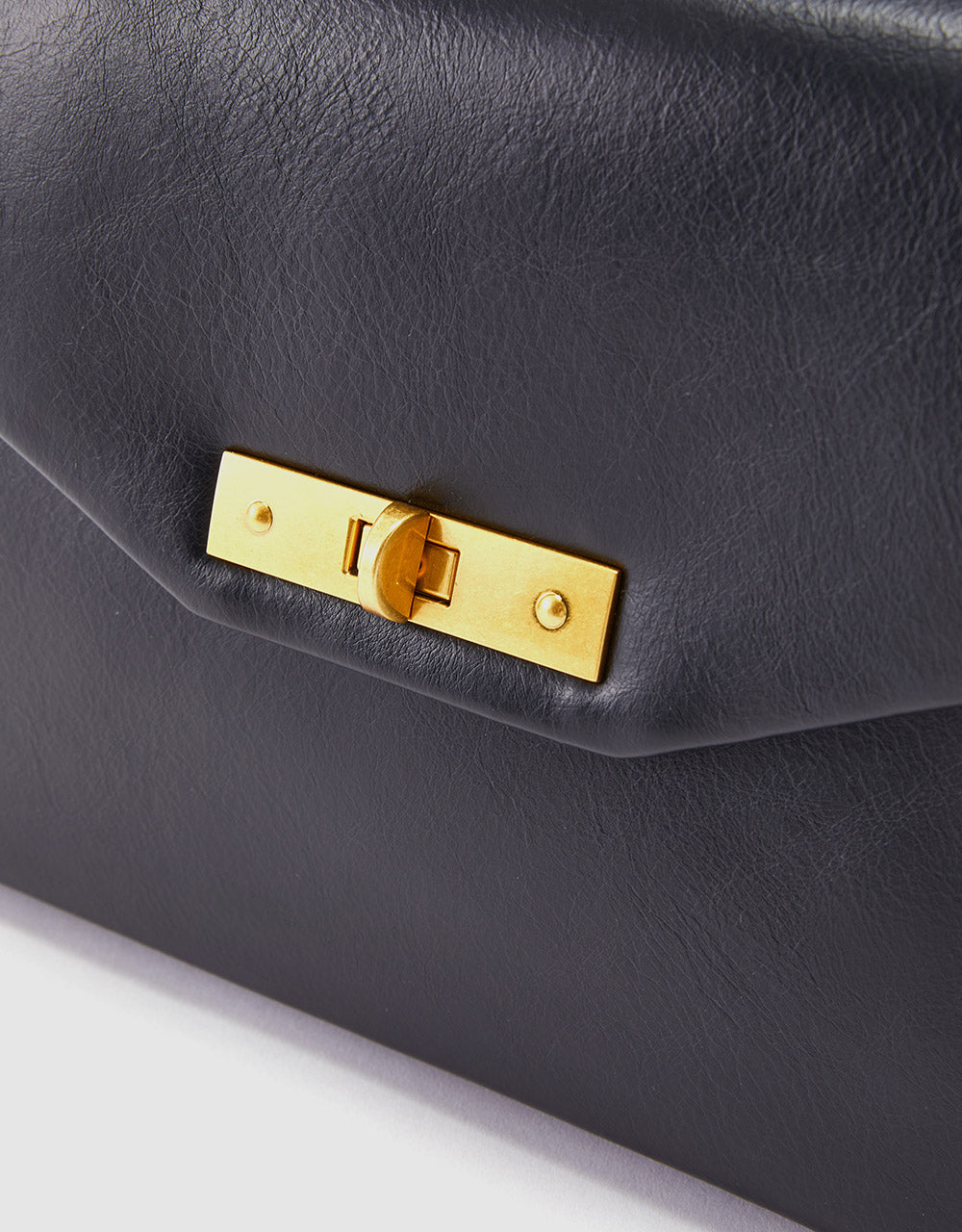 Faux Leather Flap Shoulder Bag