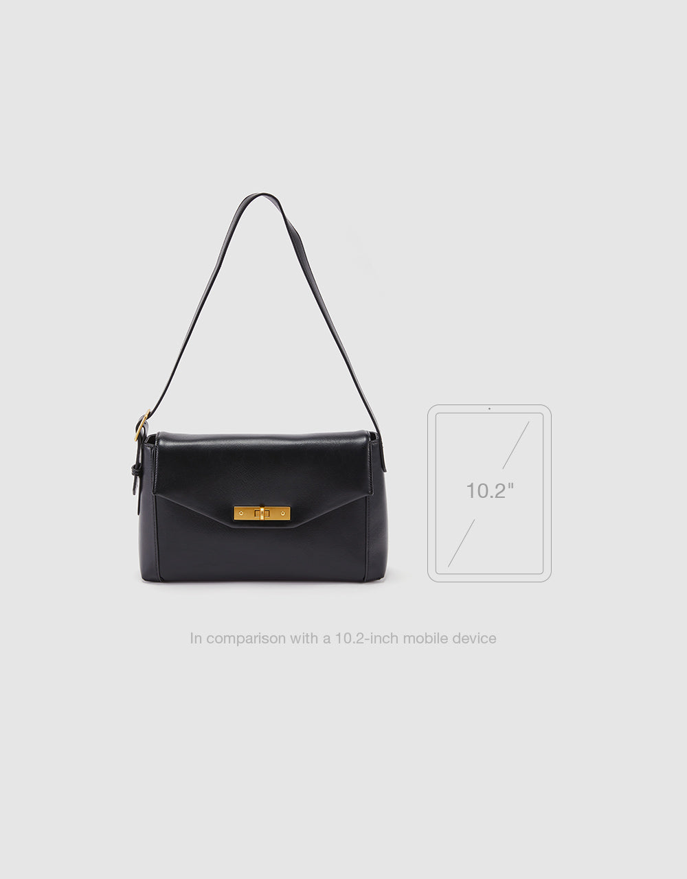 Faux Leather Flap Shoulder Bag